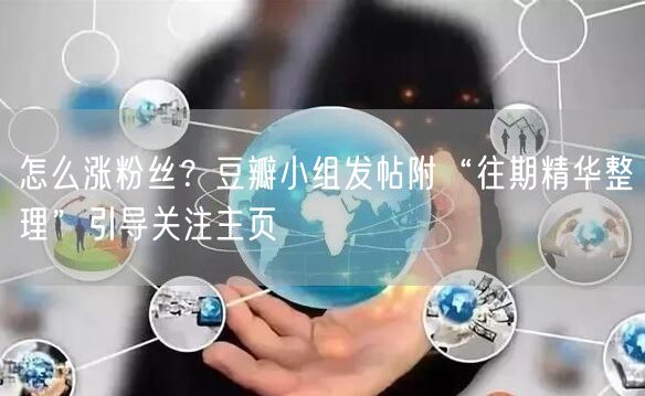 怎么涨粉丝？豆瓣小组发帖附“往期精华整理”引导关注主页
